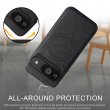 Google Pixel 9 Pro -TPU Premium Anti-Scratch Magnetic Cover Case by iCare Magnetic PU Leather Case Back Cover(Black) | iCare