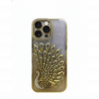 iPhone 14 Pro Glitter Bridal Peacock Case Luxury Gold Diamond Back Cover, Full Protection Mobile Case | iCare | Amlee