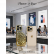 iPhone 14 Pro Glitter Bridal Peacock Case Luxury Gold Diamond Back Cover, Full Protection Mobile Case | iCare | Amlee