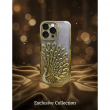 iPhone 14 Pro Glitter Bridal Peacock Case Luxury Gold Diamond Back Cover, Full Protection Mobile Case | iCare | Amlee