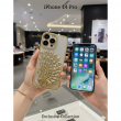 iPhone 14 Pro Glitter Bridal Peacock Case Luxury Gold Diamond Back Cover, Full Protection Mobile Case | iCare | Amlee
