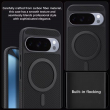 Google Pixel 9 Pro by iCare Magnetic PU Leather Case Premium MagSafe Back Cover Anti-Scratch Kevlar Structure, All-Around Protection Phone Case(Black) | iCare