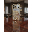 iPhone 17 Pro Max Glitter Bridal Peacock Diamonds Mobile Cover by iCare -Gold | Amlee