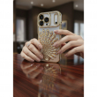 iPhone 17 Pro Max Glitter Bridal Peacock Diamonds Mobile Cover by iCare -Gold | Amlee
