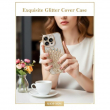 iPhone 16Pro Glitter Bridal Peacock Case by iCare Luxury Gold Diamond Back Cover Case Anti-Drop Protection Case(Gold) | Amlee
