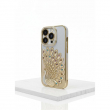 Peacock Diamonds Mobile Cover 15 Pro | Glitter Bridal Peacock Diamond Phone Case Compatible with iPhone 15 Pro | iCare &ndash; Gold | Amlee