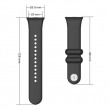 Xiaomi Redmi M8 Pro/M9 Pro Silicone Replacement Strap | Soft &amp; Adjustable Sport Wristband (Black) | iCare