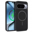 Google Pixel 10 /10 Pro &ndash; Magsafe Carbon Fibber Case | Google Pixel 10 / 10 Pro Magnetic PU Leather Case | Shockproof Cover with Metal Hardware Ring, Military Grade Drop Protection Cover (Black) | iCare