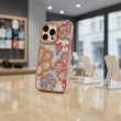 iPhone 13 pro Glitter Flower Diamond Case | iPhone 13 Pro Slim Shockproof TPU Protective Cover | Rhinestone Floral Sparkle Back Case | Anti-Scratch Camera Protection &ndash; Gold | iCare