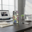 iPhone 13 Pro Max Rhinestone Floral Sparkle Back Case | Anti-Scratch Camera Protection Phone Case &ndash; Purple | iCare