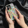 iPhone 13 Pro Max Rhinestone Floral Sparkle Back Case | Anti-Scratch Camera Protection Phone Case &ndash; Silver | iCare