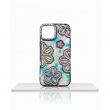 Glitter Flower Diamond Phone Case Compatible with iPhone 15 | Anti-Scratch Camera Protection &ndash; Black | iCare