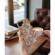 Glitter Flower Diamond Phone Case Compatible with iPhone 15 | Anti-Scratch Camera Protection &ndash; Gold | iCare