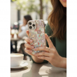 Glitter Flower Diamond Phone Case Compatible with iPhone 15 | Anti-Scratch Camera Protection &ndash; Gold | iCare