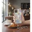 Glitter Flower Diamond Phone Case Compatible with iPhone 15 | Anti-Scratch Camera Protection &ndash; Silver | iCare