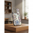 Glitter Flower Diamond Phone Case Compatible with iPhone 15 Pro | Slim Shockproof TPU Protective Cover &ndash; Black | iCare