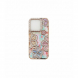 Glitter Flower Diamond Phone Case Compatible with iPhone 15 Pro | Slim Shockproof TPU Protective Cover &ndash; Gold | iCare