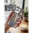 Glitter Flower Diamond Phone Case Compatible with iPhone 15 Pro | Slim Shockproof TPU Protective Cover &ndash; Purple | iCare