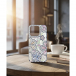 Glitter Flower Diamond Phone Case Compatible with iPhone 15 Pro Max | Slim Shockproof TPU Protective Cover &ndash; Blue | iCare