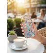 Glitter Flower Diamond Phone Case Compatible with iPhone 16 | Slim Shockproof TPU Protective Cover &ndash; Pink | iCare