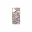 Glitter Flower Diamond Phone Case Compatible with iPhone 16 | Slim Shockproof TPU Protective Cover &ndash; Gold | iCare