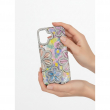 Glitter Flower Diamond Phone Case Compatible with iPhone 16 | Slim Shockproof TPU Protective Cover &ndash; Silver | iCare