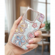 Glitter Flower Diamond Phone Case Compatible with iPhone 16 Pro | Slim Shockproof TPU Protective Cover &ndash; Pink | iCare