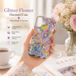 iPhone 17 Glitter Flower Diamond Phone Case | Slim Shockproof Protective Rhinestone Floral Cover &ndash; Silver | iCare