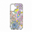 iPhone 17 Glitter Flower Diamond Phone Case | Slim Shockproof Protective Rhinestone Floral Cover &ndash; Silver | iCare