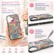 iPhone 17 Glitter Flower Diamond Phone Case | Slim Shockproof Protective Rhinestone Floral Cover &ndash; Silver | iCare