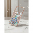 iPhone 17 Pro Max Luxury Glitter Flower Diamond Shockproof Case | Slim Protective Rhinestone Floral Cover &ndash; Pink | iCare