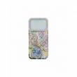 iPhone 17 Pro Max Luxury Glitter Flower Diamond Shockproof Case | Slim Protective Rhinestone Floral Cover &ndash; Silver | iCare