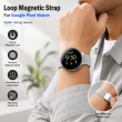 Google Pixel Watch Loop Magnetic Strap By iCare Adjustable Magnetic Band Strap Belt accessories &ndash; Silver | iCare