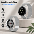 Google Pixel Watch Loop Magnetic Strap By iCare Adjustable Magnetic Band Strap Belt accessories &ndash; Silver | iCare