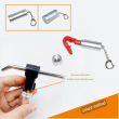 6MM Weatherproof Metal Angle Anti-Theft Stop Lock for retail Shops, Malls and Warehouse marketed &ndash; Black | iCare