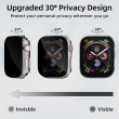 Privacy Screen Protector Case for Apple Watch Series 7/8/9 (45mm) | 9H Tempered Glass | Anti-Peeping | Shockproof Ultra-Thin Cover &ndash; 49mm | iCare