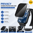 Privacy Screen Protector Case for Apple Watch Series 7/8/9 (45mm) | 9H Tempered Glass | Anti-Peeping | Shockproof Ultra-Thin Cover &ndash; 49mm | iCare