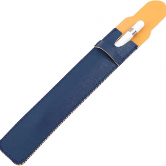 PU Leather Sleeve Case Apple Pencil 1st &amp; 2nd Gen &ndash; Slim Protective Stylus Pouch By iCare Slim Lightweight Stylus Cover, for Scratch &amp; Impact Protection &ndash; Navy Blue | iCare