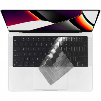 A2681 MacBook Air 13 M2 (2022) Keyboard Cover Skin Protector with Retina Display &amp; Touch ID, Premium Ultra Thin Soft and TPU Waterproof &amp; Dust-Proof &ndash; Grey | iCare