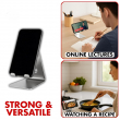 Stainless Steel Mobile Holder Stand | Laser Printed Customizable Phone Stand with Anti-Slip Silicone Grip | iCare