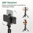 360&deg; Selfie Clip Mobile Holder | Flexible Rotating Phone Mount for Vlogging &amp; Video Calls | iCare