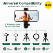 360&deg; Selfie Clip Mobile Holder | Flexible Rotating Phone Mount for Vlogging &amp; Video Calls | iCare