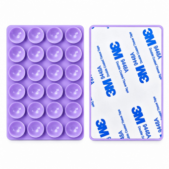 2Gen Suction Grip Single Side with 3M Tape | 2 Gen Suction Phone Grip Pad By iCare 24 Suction Cups | Anti-Slip Mobile Grip with 3M Tape (Pack of 2) &ndash; Purple | iCare