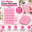 2Gen Suction Grip Single Side with 3M Tape | 2 Gen Suction Phone Grip Pad By iCare 24 Suction Cups | Anti-Slip Mobile Grip with 3M Tape (Pack of 2) &ndash; Baby Pink | iCare