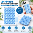 2Gen Suction Grip Single Side with 3M Tape | 2 Gen Suction Phone Grip Pad By iCare 24 Suction Cups | Anti-Slip Mobile Grip with 3M Tape (Pack of 2) &ndash; Light Blue | iCare