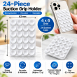 2Gen Suction Grip Single Side with 3M Tape | 2 Gen Suction Phone Grip Pad By iCare 24 Suction Cups | Anti-Slip Mobile Grip with 3M Tape (Pack of 2) &ndash; White | iCare