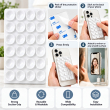 2Gen Suction Grip Single Side with 3M Tape | 2 Gen Suction Phone Grip Pad By iCare 24 Suction Cups | Anti-Slip Mobile Grip with 3M Tape (Pack of 2) &ndash; White | iCare
