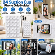 2Gen Suction Grip Single Side with 3M Tape | 2 Gen Suction Phone Grip Pad By iCare 24 Suction Cups | Anti-Slip Mobile Grip with 3M Tape (Pack of 2) &ndash; White | iCare