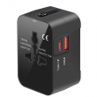 20W Universal Travel Adapter USB &amp; Type-C Fast Charging International Travel Plug for US UK EU AU | iCare