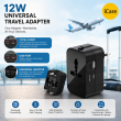 For12W Universal Travel Adapter with USB &amp; Type-C Port By iCare | Worldwide International Plug Converter for US, UK, EU &amp; AU | iCare